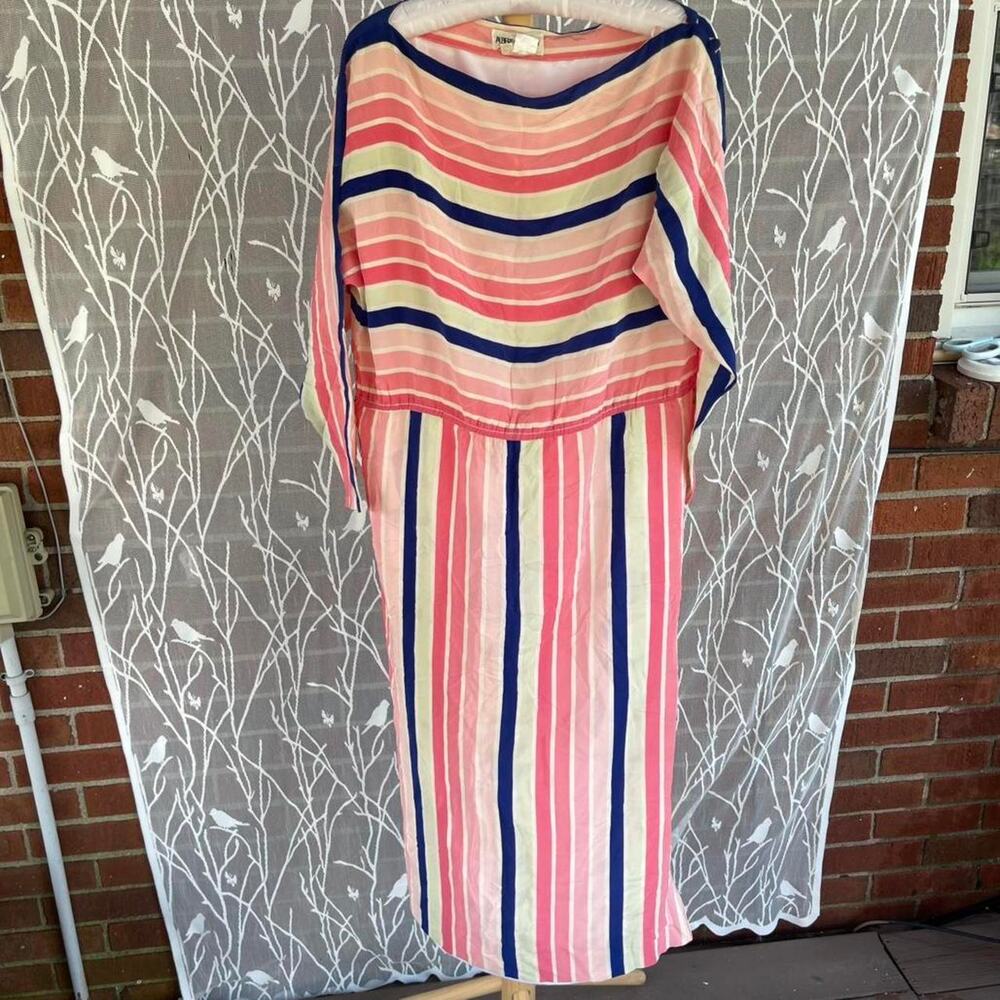 Vintage 1970s albert capraro 100% silk dress